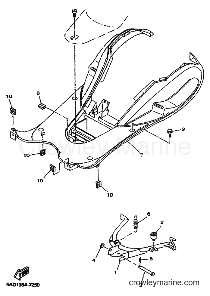 2001 Scooter YN50M - YN50M (5MRG) [010] - STAND & FOOTREST