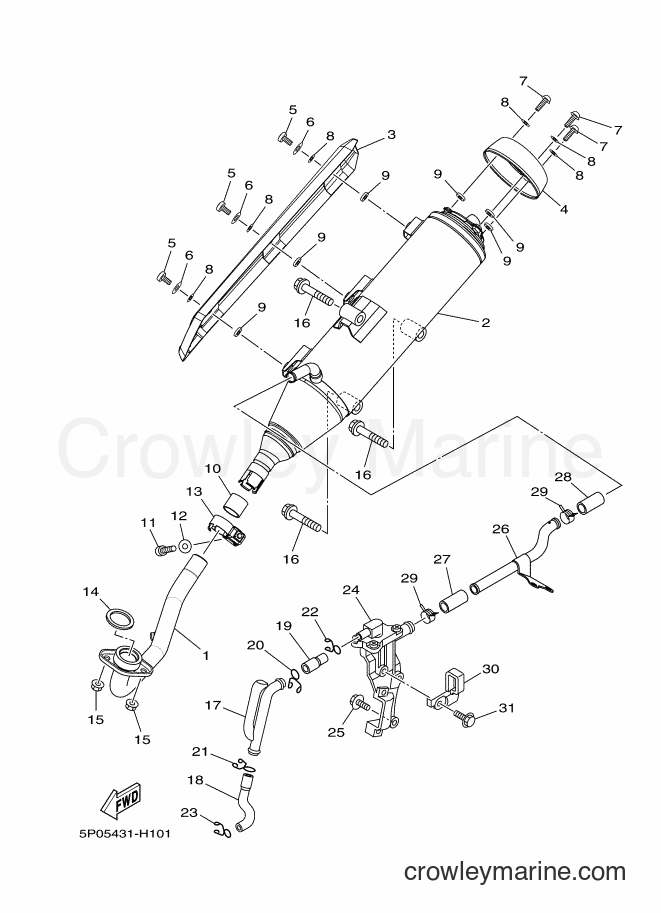 2009 Scooter AT135 - AT135 (5P06) [010] - EXHAUST