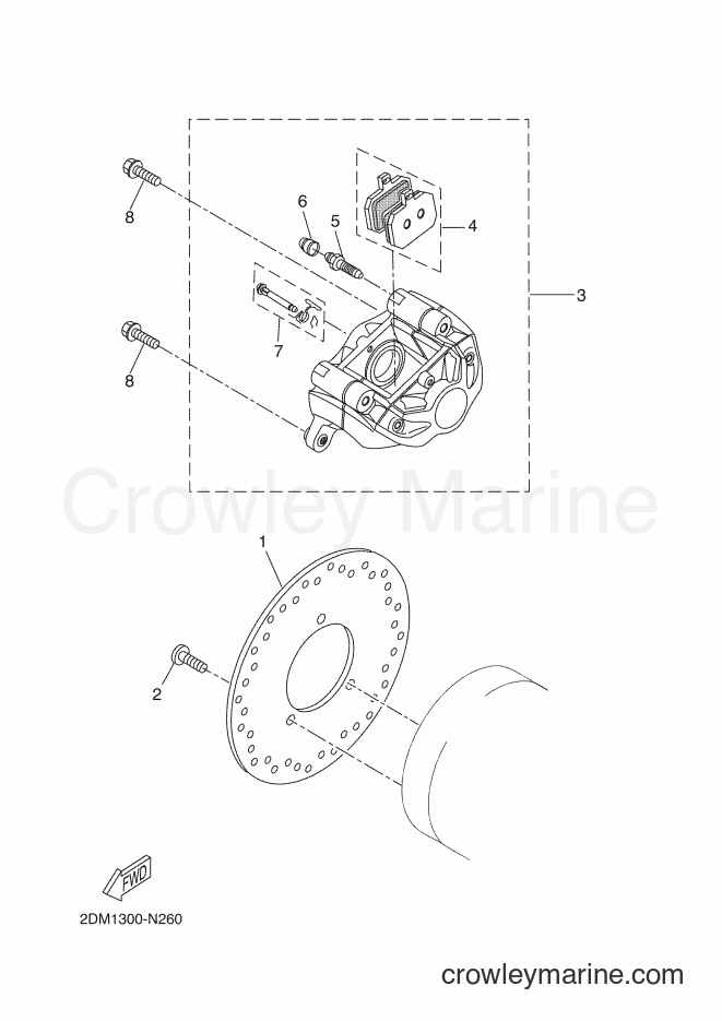 2016 Scooter YP125R - YP125R (2DME) [030] - REAR BRAKE CALIPER