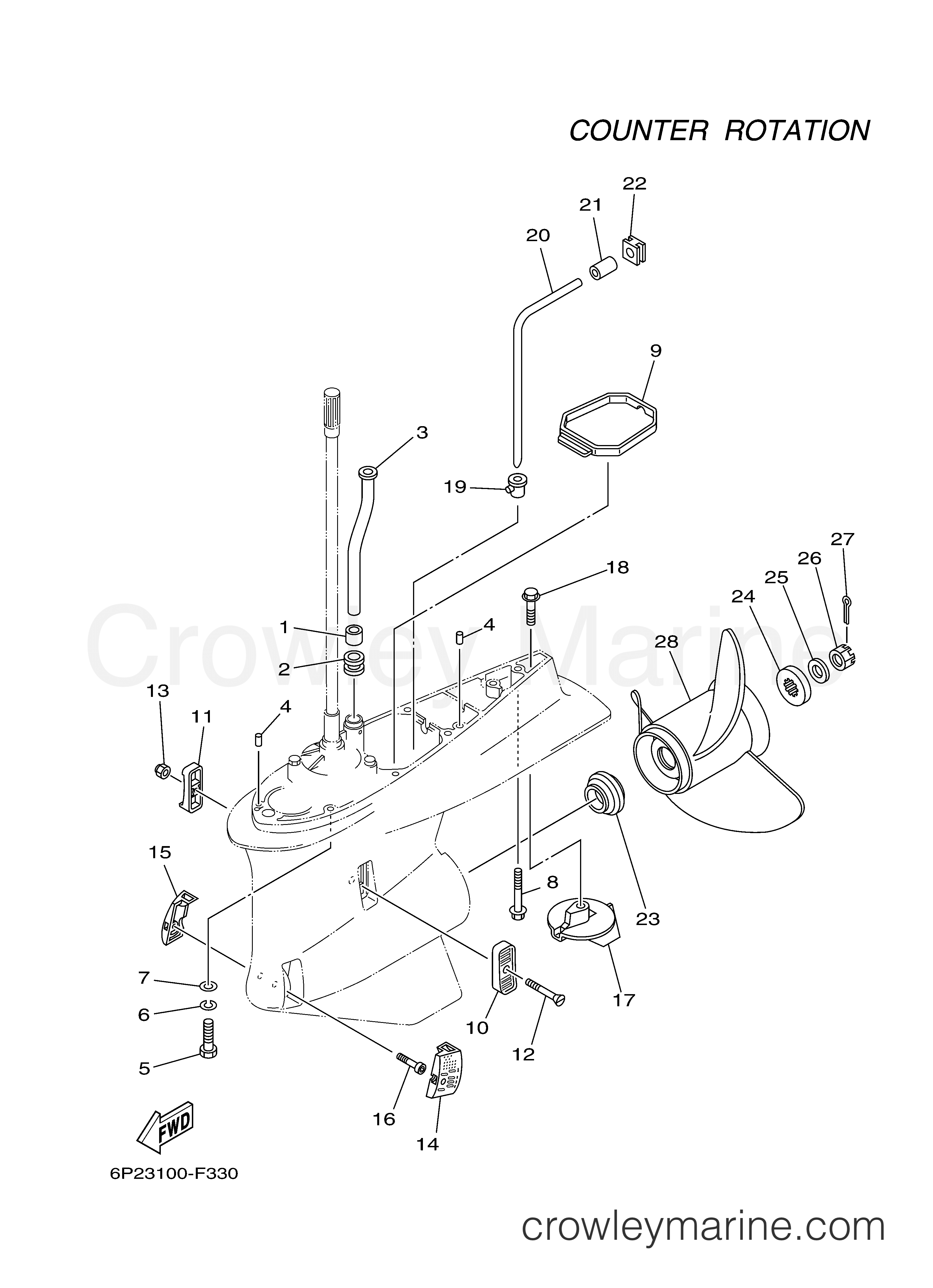 Yamaha Motors LF250TXR - LOWER CASING DRIVE 4