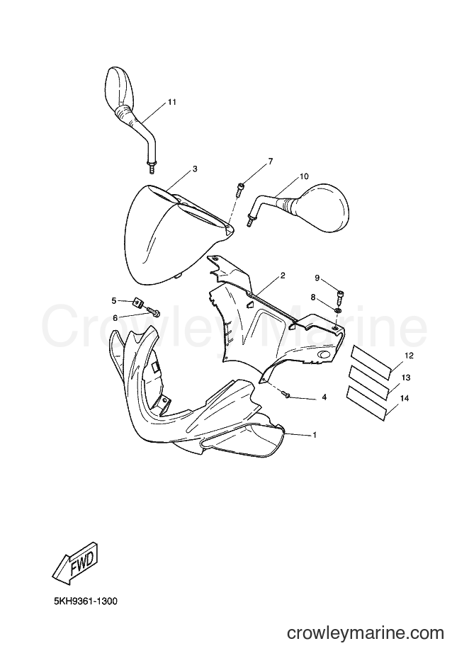 2001 Scooter YQ50L - YQ50L (5KHC) [010] - COWLING 1