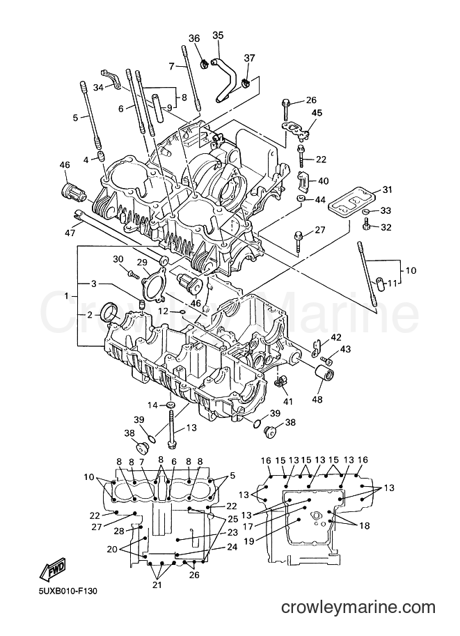 Yamaha Motors XJR1300C (2PN3) [010] - CRANKCASE