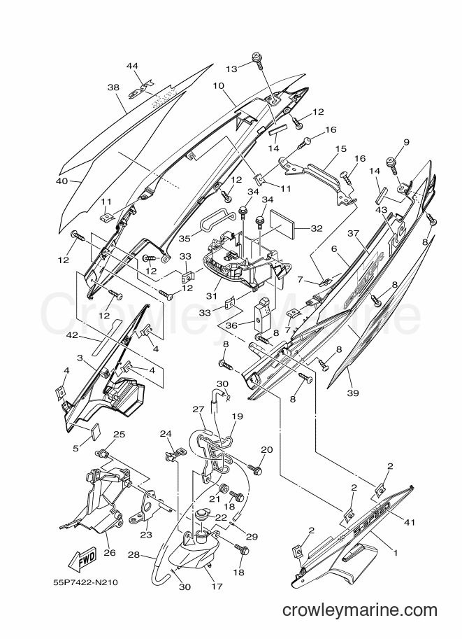 2014 Scooter T135HC - T135HC (55P7) [010] - SIDE COVER