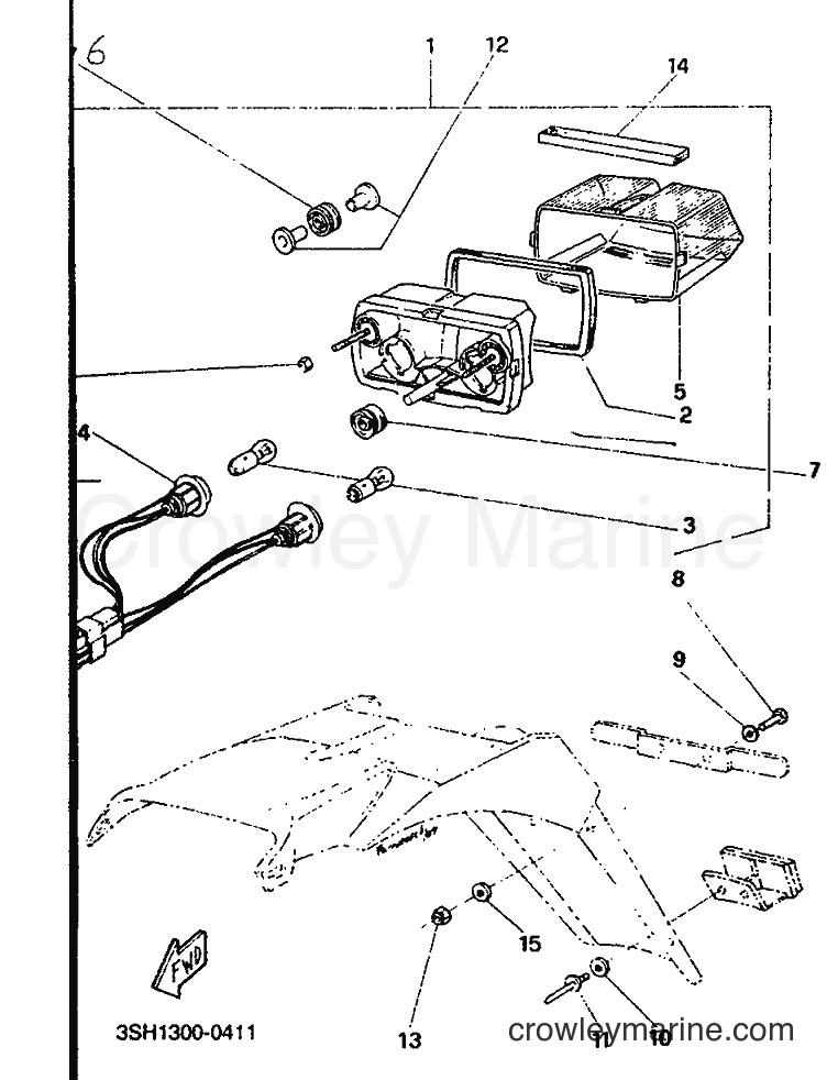 1991 Dirt Bike TDR125 - TDR125 (3SH2) [999] - TAILLIGHT