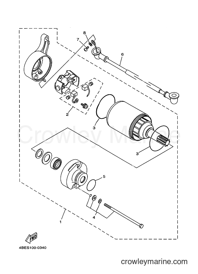 2000 Dirt Bike TT-R225 - TT-R225 (5FG6) [010] - STARTING MOTOR