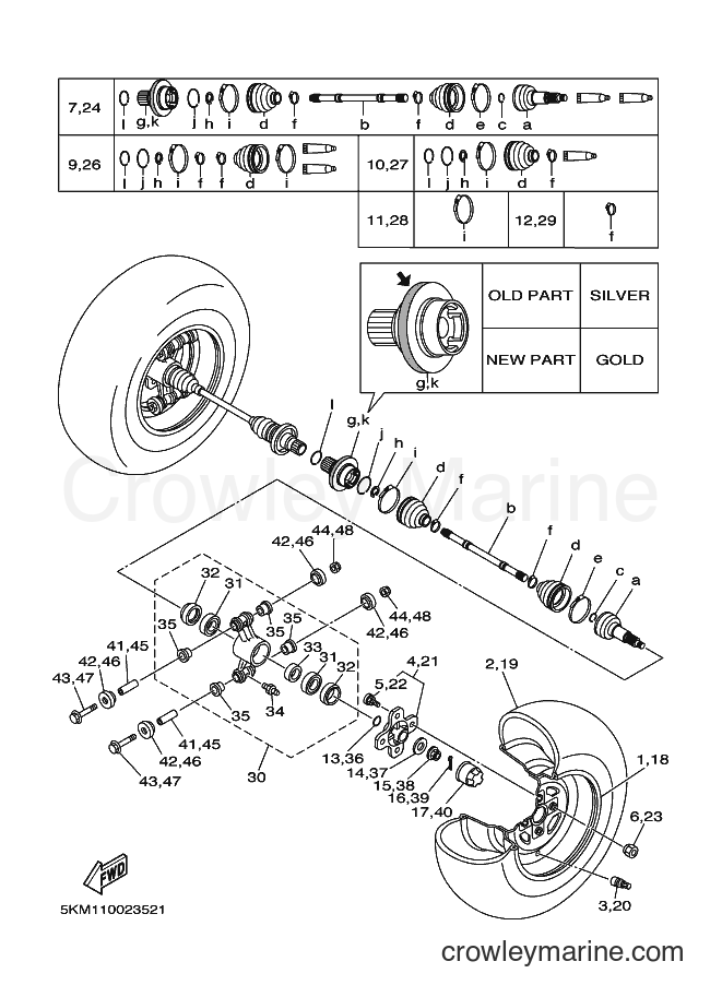 2002 ATV YFM660FWA - YFM660FWA (5KM7) [010] - REAR WHEEL