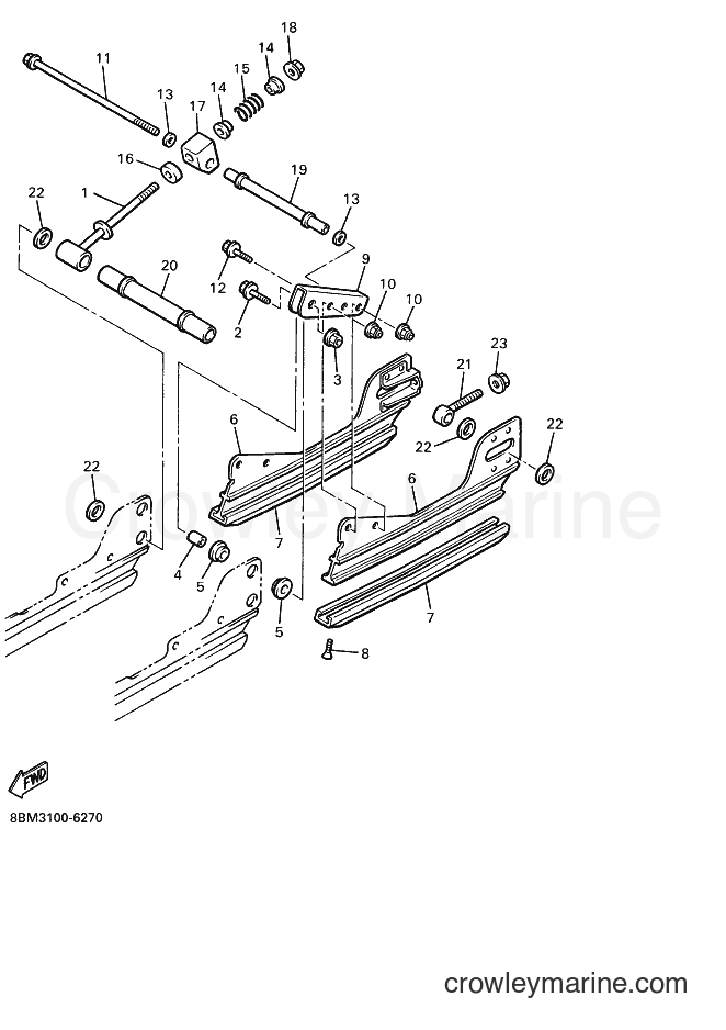 2000 Snowmobile VT480TF - VT480TF (8BM7) [010] - TRACK SUSPENSION 3