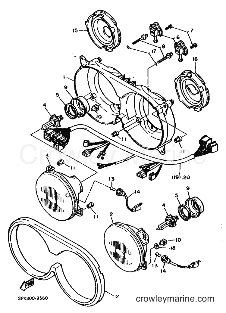 Yamaha Motors FZR750R (3JV3) [010] - ALTERNATE (HEADLIGHT)
