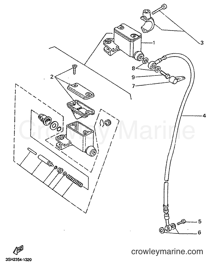1992 Dirt Bike TDR125 - TDR125 (3XE2) [999] - FRONT MASTER CYLINDER