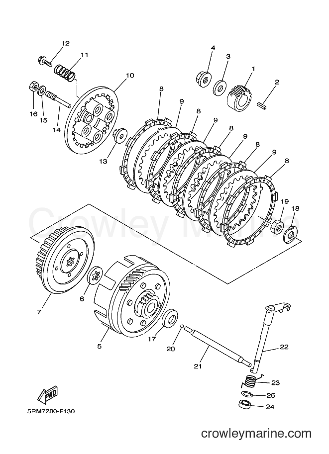 2008 Dirt Bike TT-R125 - TT-R125 (1B2U) [010] - CLUTCH