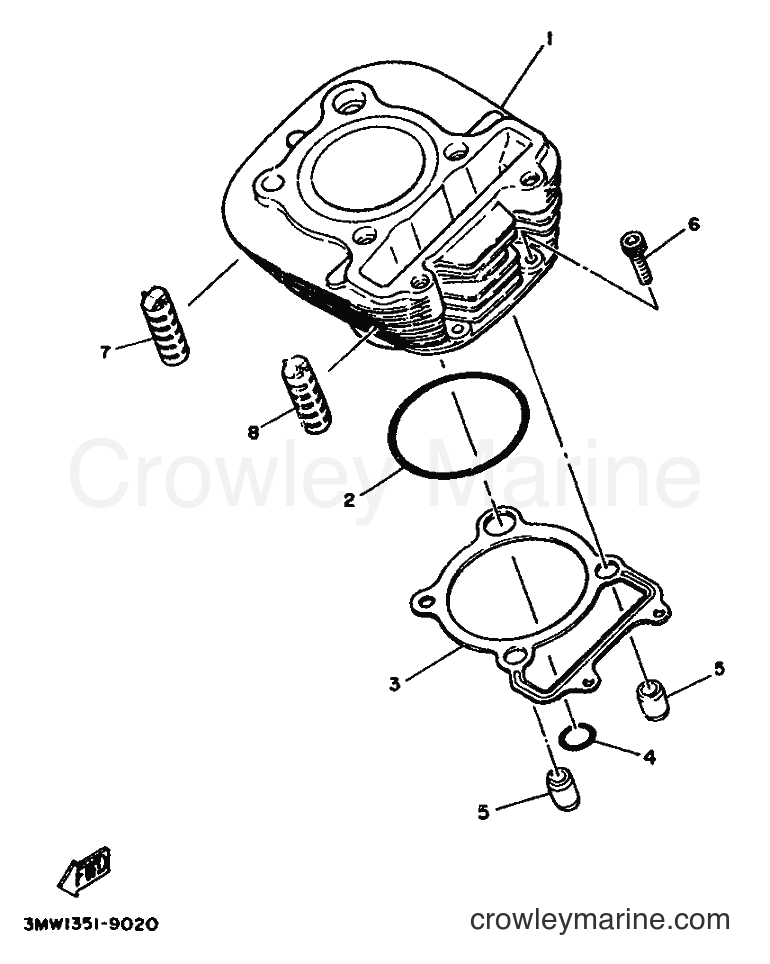 Yamaha Motors SR125 (3MW2) [99A] - CYLINDER