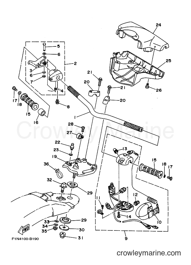 Yamaha Motors JET FOR SJ700AY (64V1) [03E] - STEERING 1