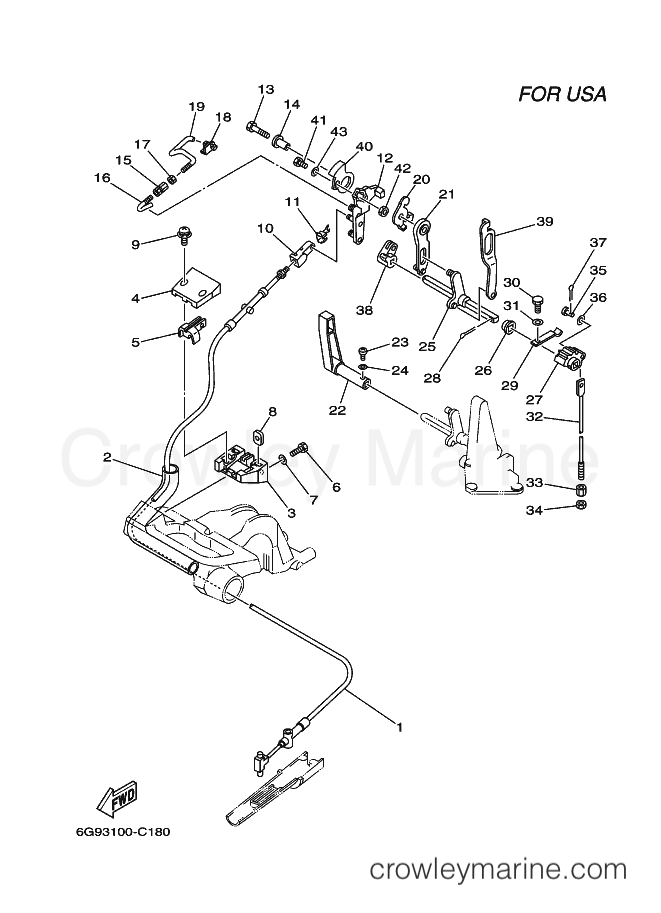 Yamaha Motors F9.9ELR (6G96) [080] - CONTROL 1