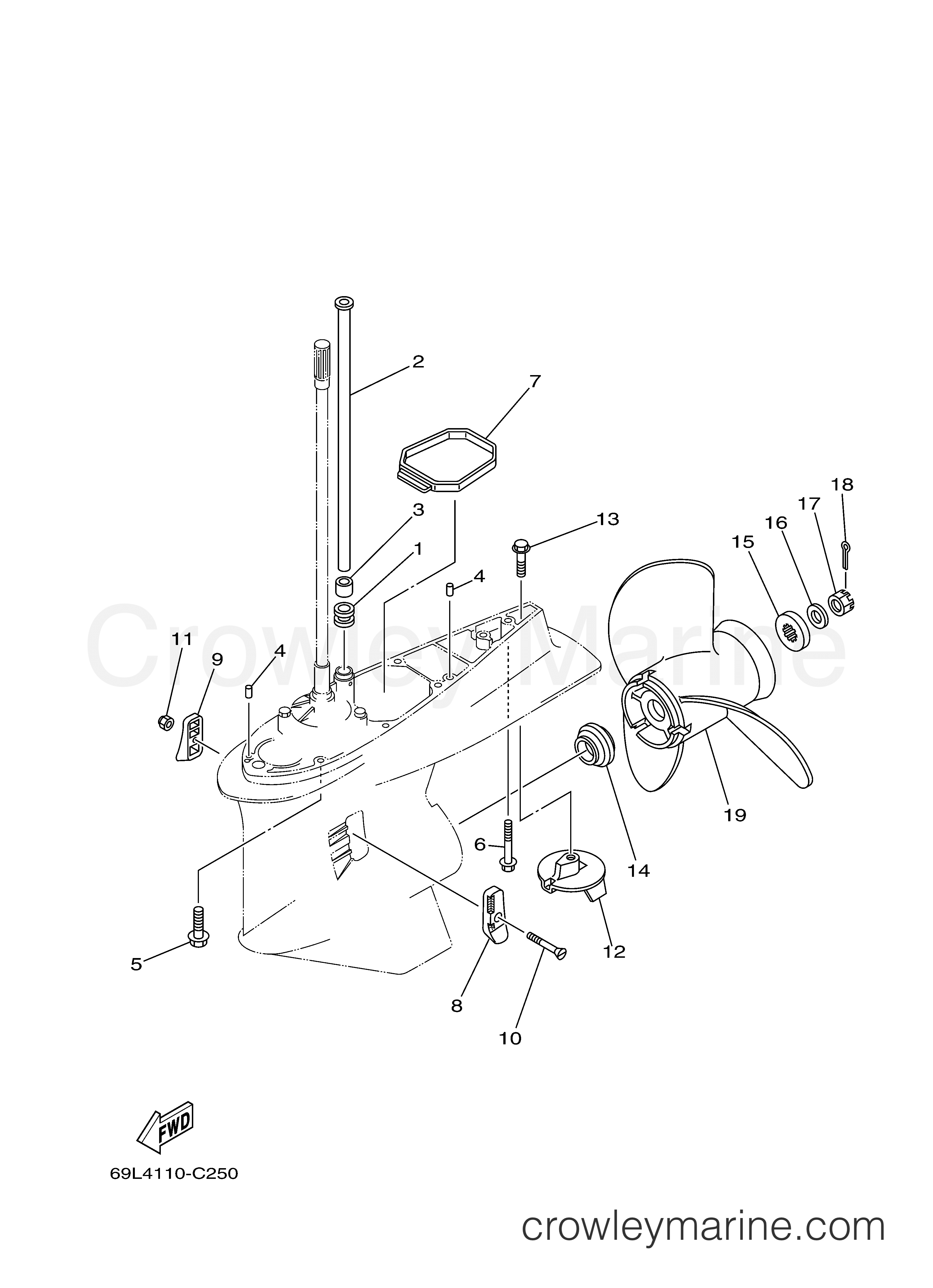 Yamaha Motors VX250TLRC - LOWER CASING DRIVE 2