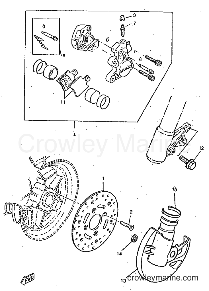 1998 Scooter CW50RSX - CW50RSX (5AY3) [999] - FRONT BRAKE CALIPER