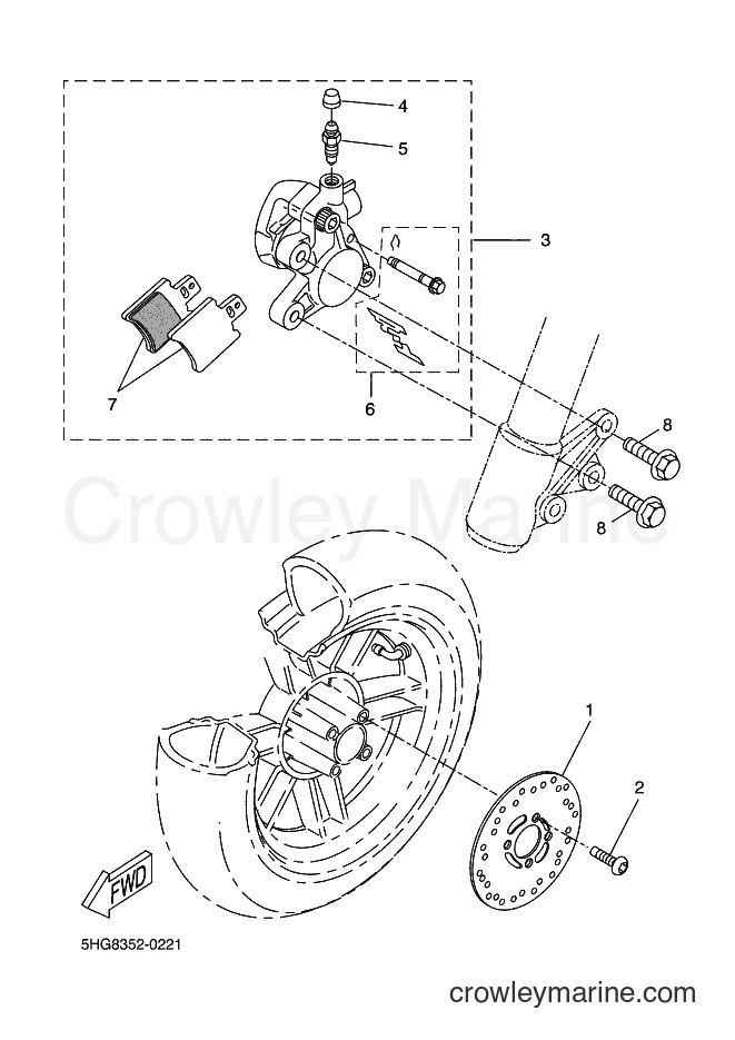 Yamaha Motors CW50RS (2B16) [030] - FRONT BRAKE CALIPER