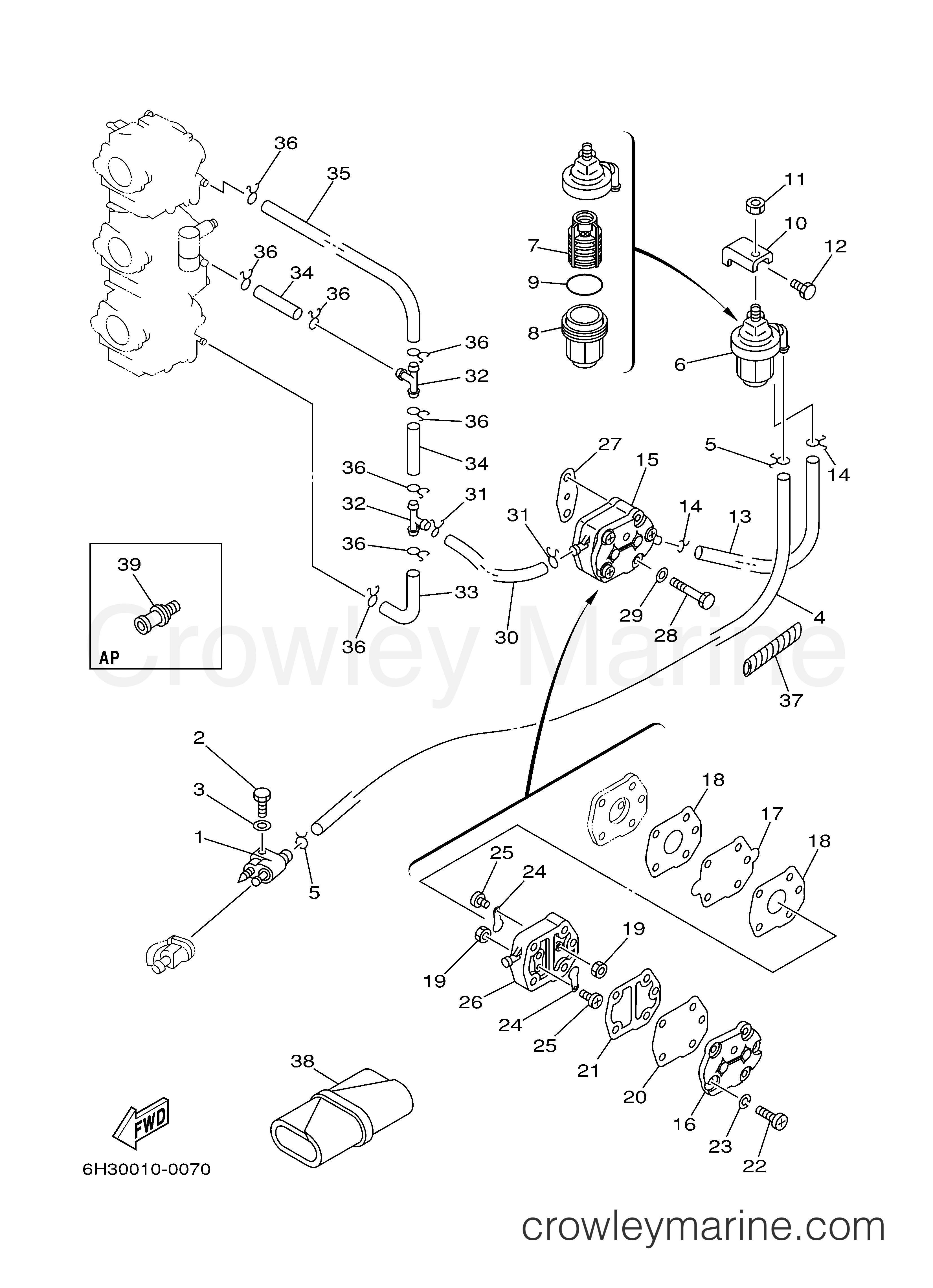 Yamaha Motors 60TLRB - FUEL 1