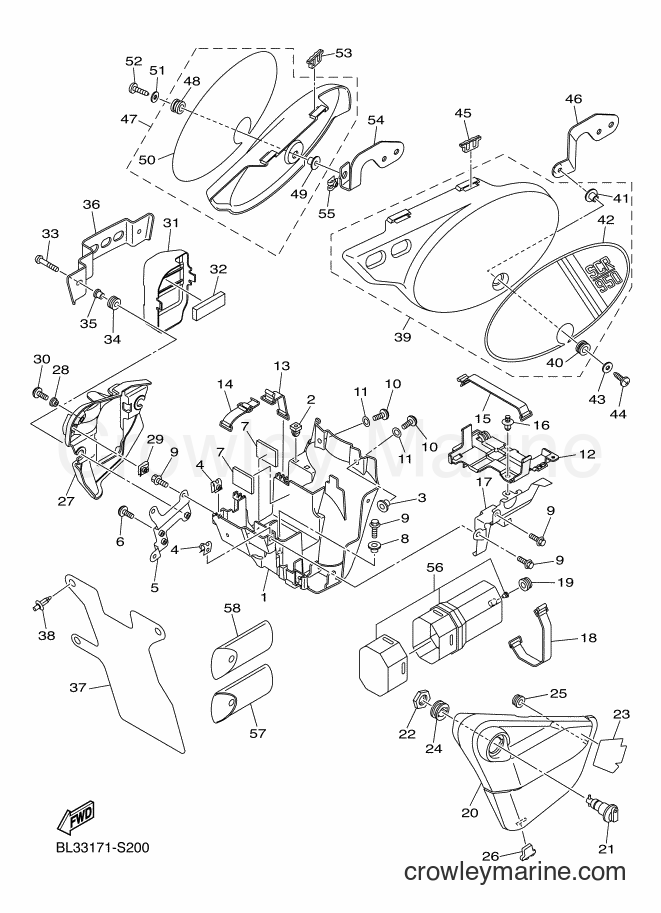 Yamaha Motors XVS950XR (BL33) [010] - SIDE COVER