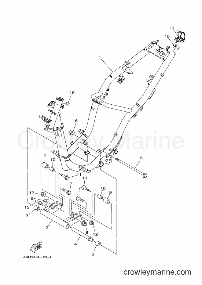 Yamaha Motors AL125C (44S2) [010] - FRAME