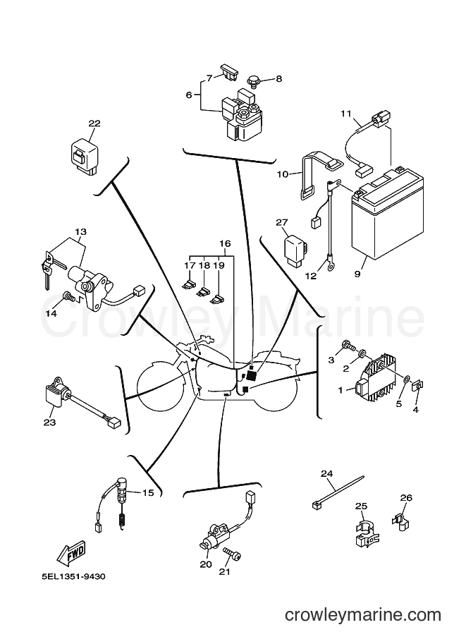 Yamaha Motors XVS1100 (5EL1) [080] - ELECTRICAL 2