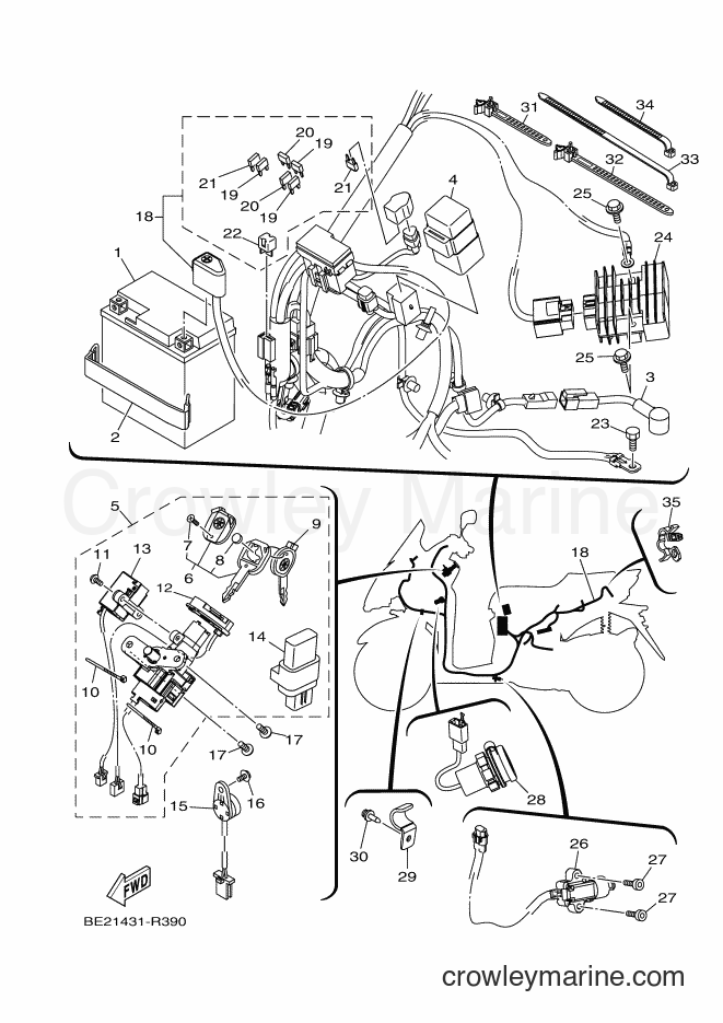 Yamaha Motors MWS150-C (BE21) [010] - ELECTRICAL 1