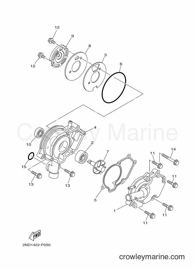 2017 Scooter T150 - T150 (2NDD) [010] - WATER PUMP