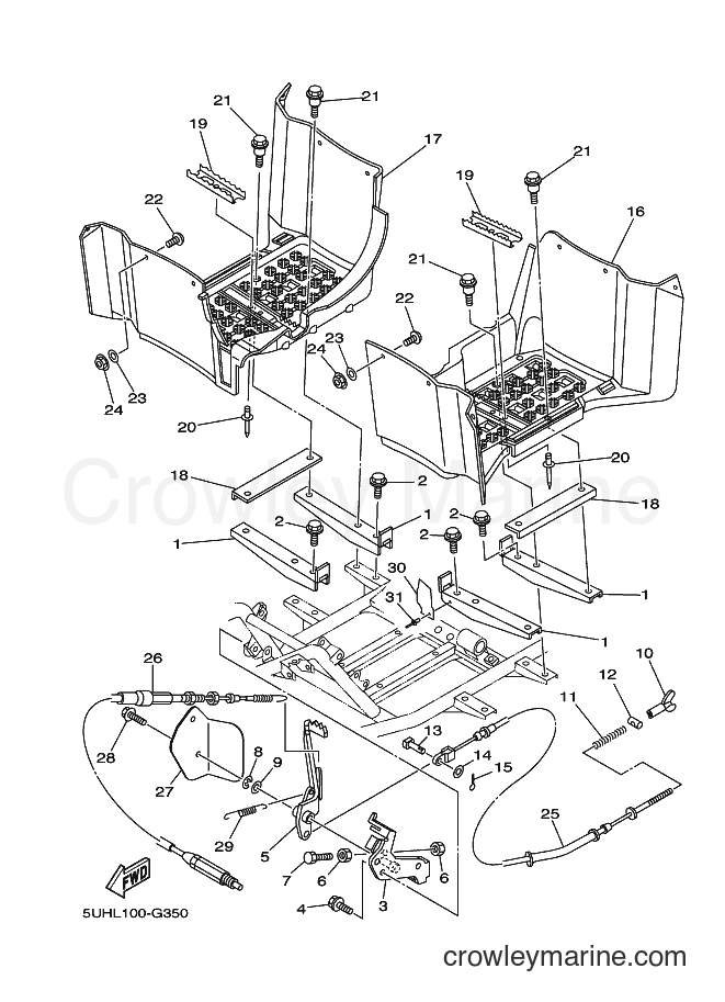 2010 ATV YFM350A - YFM350A (5WHM) [010] - STAND & FOOTREST