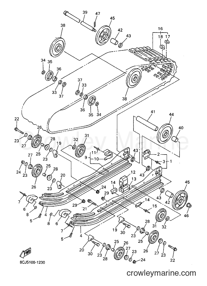 2001 Snowmobile VX500 - VX500 (8CJ5) [020] - TRACK SUSPENSION 1
