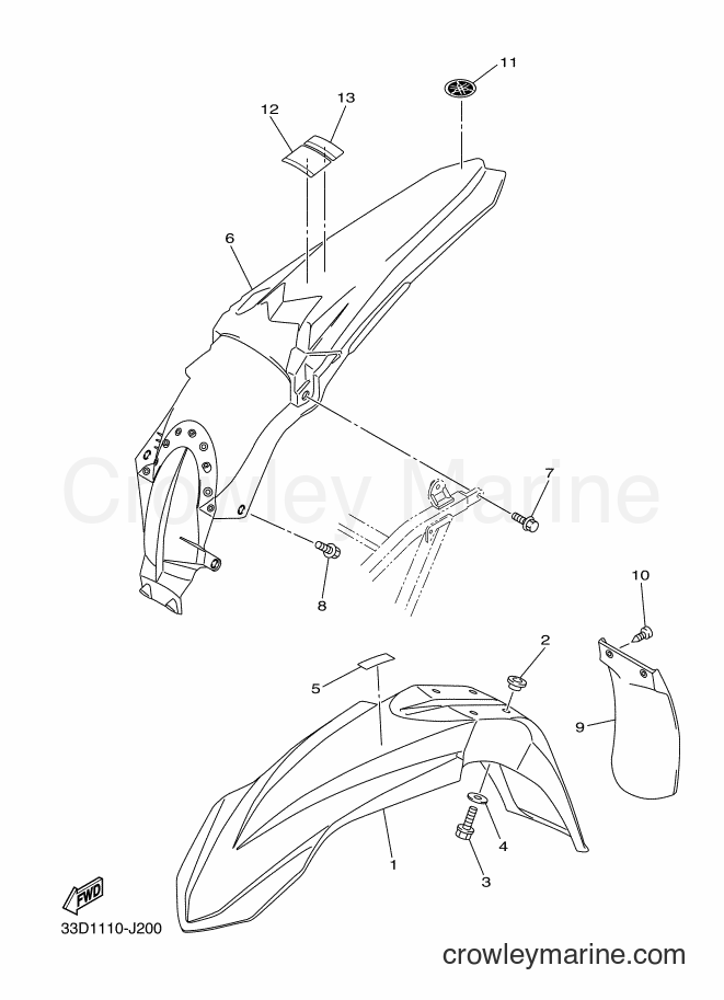 2010 Dirt Bike YZ450F - YZ450F (33D1) [010] - FENDER