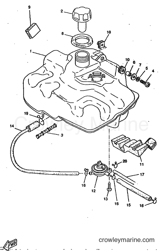 1998 Scooter CW50RS - CW50RS (4TDL) [999] - FUEL TANK