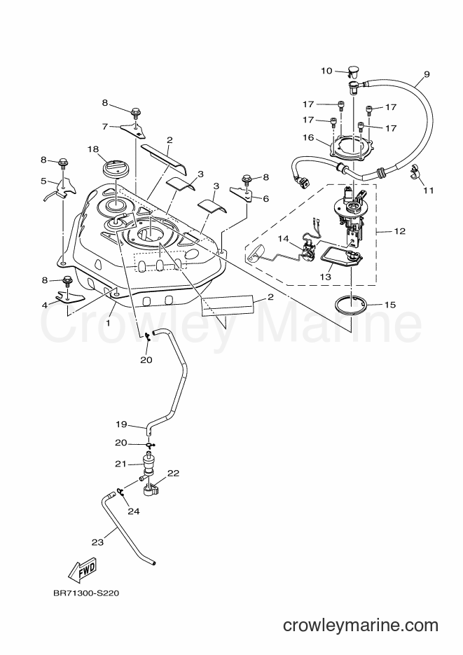 2017 Scooter MWS125-A - MWS125-A (BR71) [010] - FUEL TANK