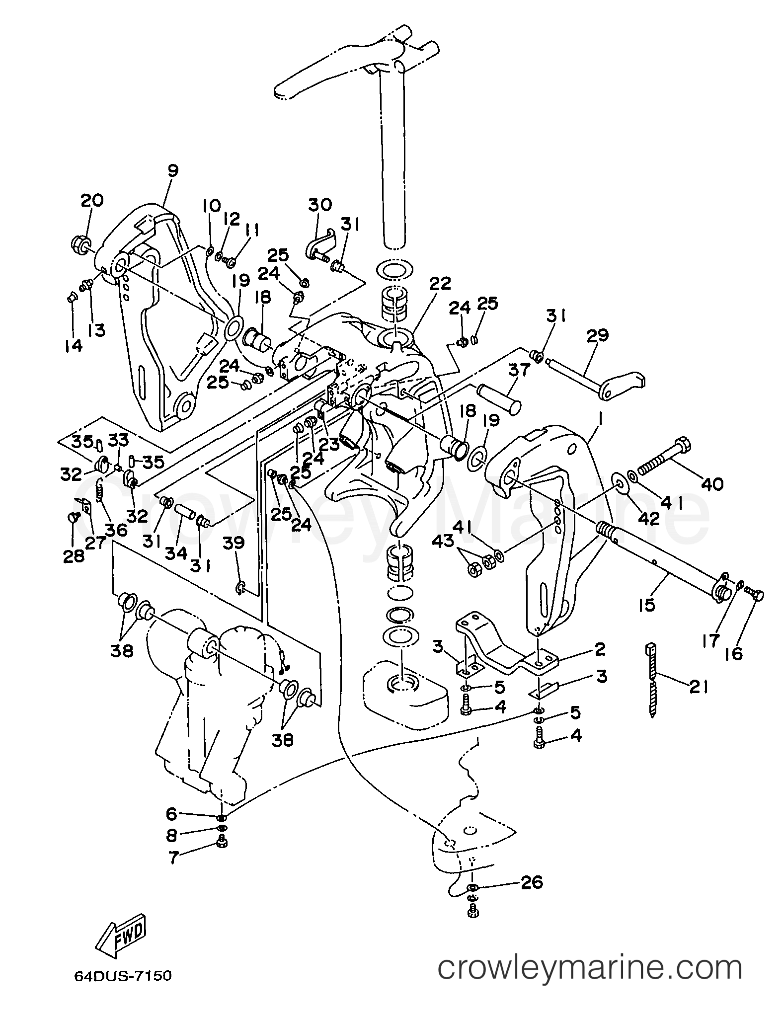Yamaha Motors 225TLRV - BRACKET 1