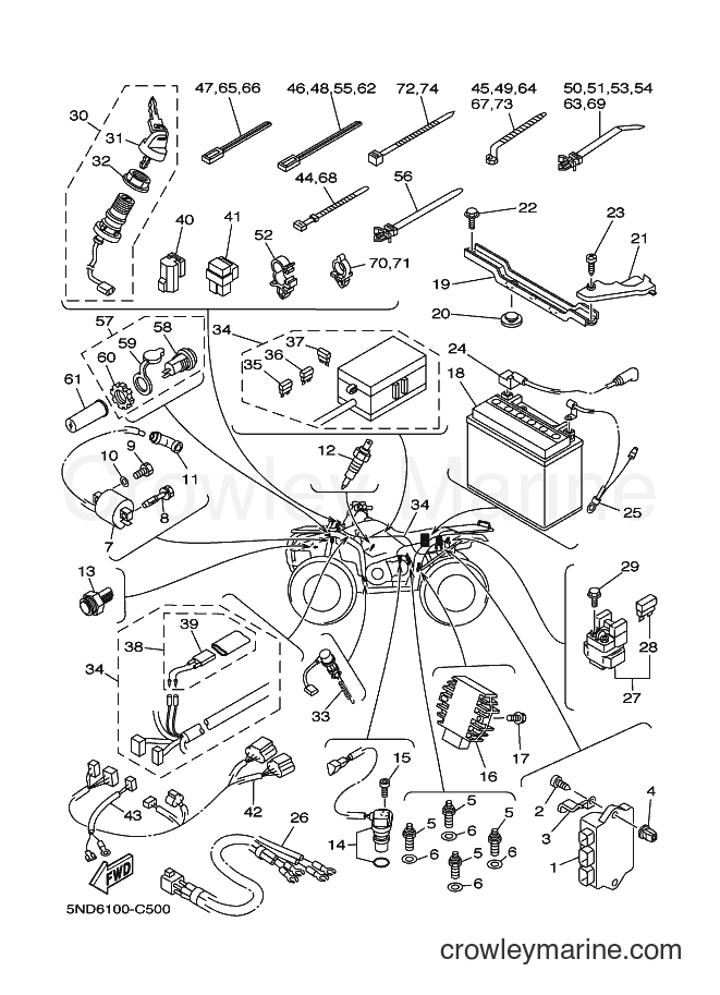 2004 ATV YFM450FWAN - YFM450FWAN (5ND7) [010] - ELECTRICAL 1