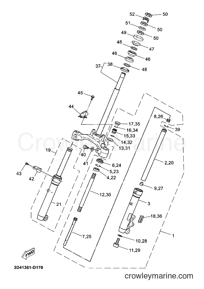 Yamaha Motors CS50Z (3D4J) [010] - FRONT FORK