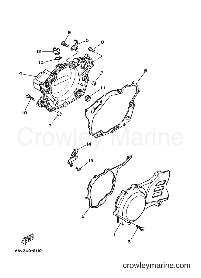 1997 Dirt Bike XT350 - XT350 (3NVR) [010] - CRANKCASE COVER 1