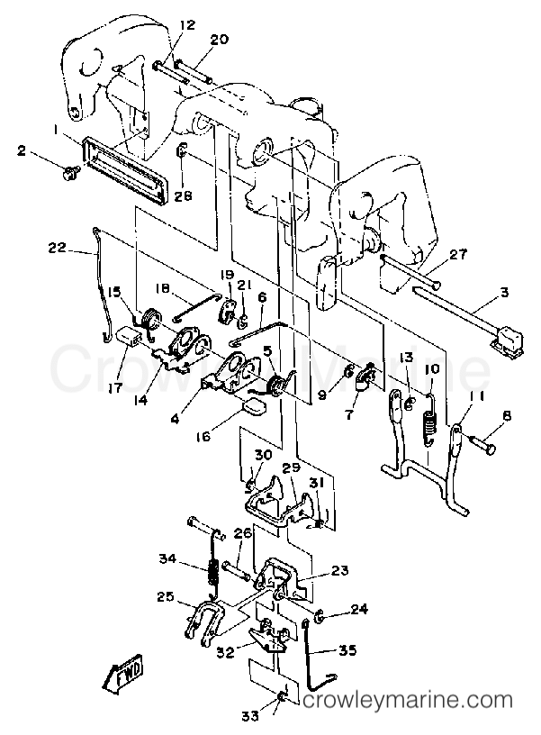 Yamaha Motors 25ELF - BRACKET 2