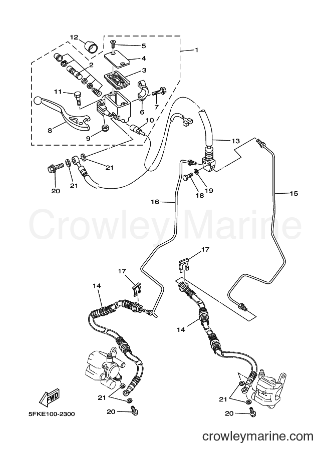 Yamaha Motors YFZ350 (5FKS) [010] - FRONT MASTER CYLINDER