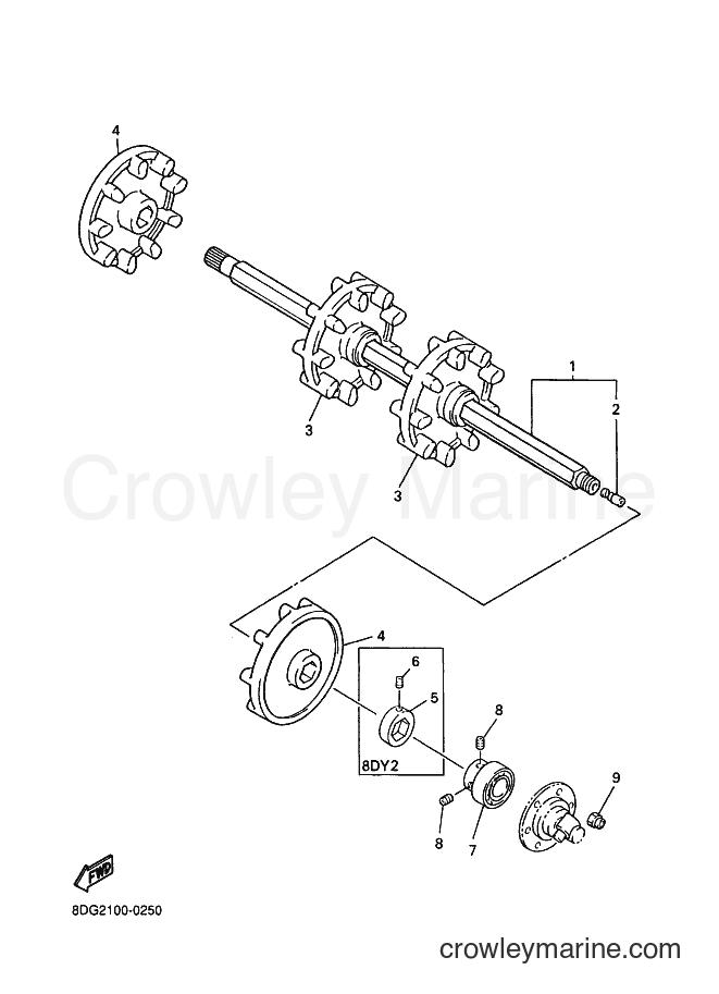 Yamaha Motors VX700DX (8DY2) [020] - TRACK DRIVE 1