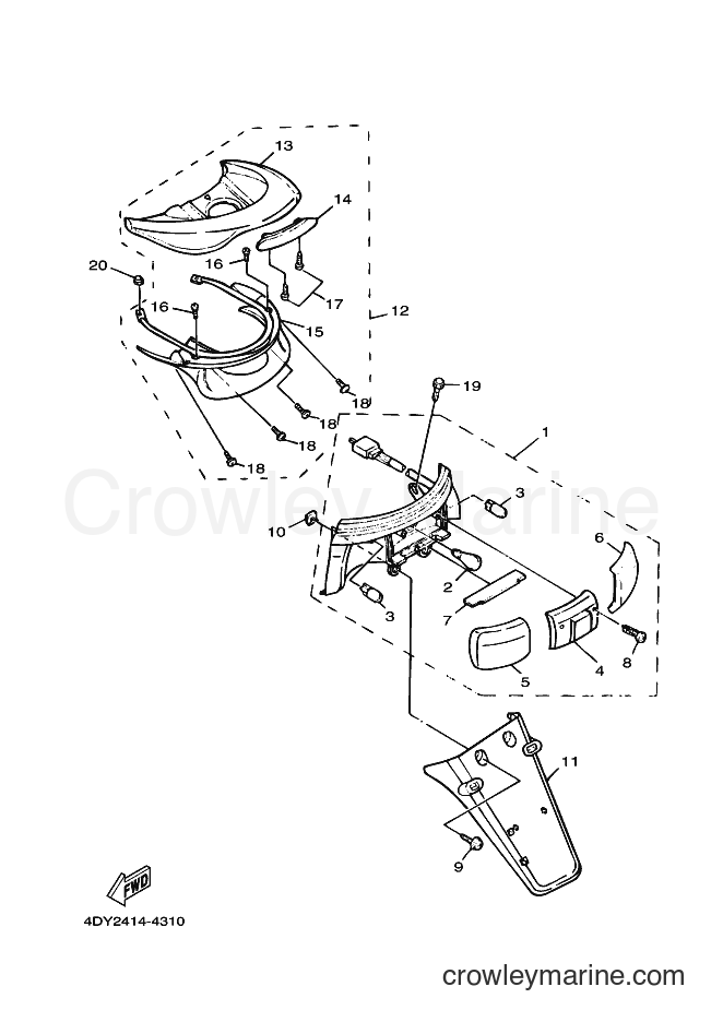 1995 Scooter YA50Z - YA50Z (4SC1) [999] - TAILLIGHT