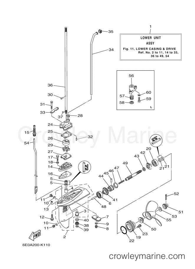 Yamaha Motors 4ACMHL (6E0A) [130] - LOWER CASING & DRIVE