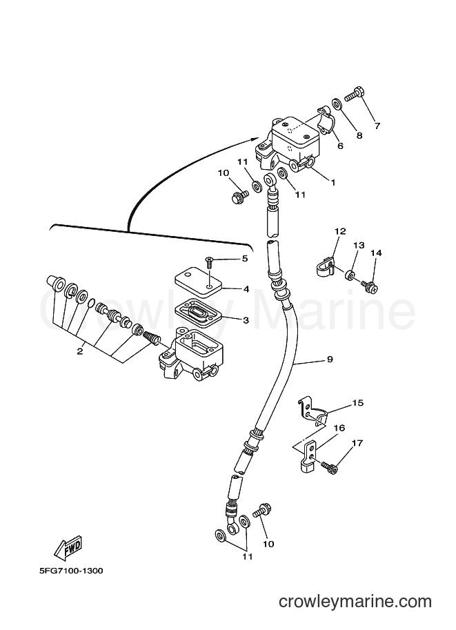 2003 Dirt Bike TT-R225 - TT-R225 (5FGF) [010] - FRONT MASTER CYLINDER