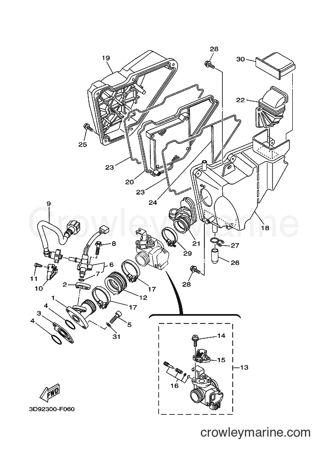 2007 Street Bike YBR125ED - YBR125ED (3D92) [010] - INTAKE