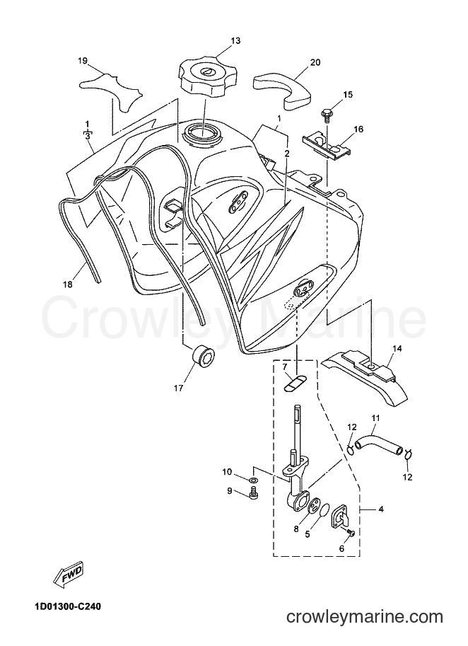 Yamaha Motors DT125RE (1D01) [080] - FUEL TANK