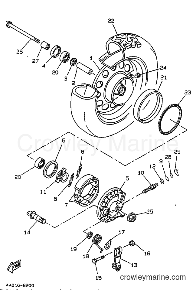 1994 Scooter CW50 - CW50 (4LJ1) [999] - FRONT WHEEL