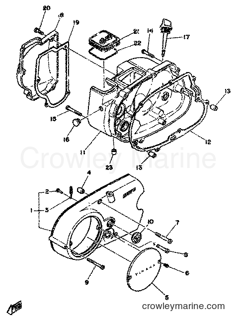 1977 Scooter FS1 - FS1 (2G0) [998] - CRANKCASE COVER 1