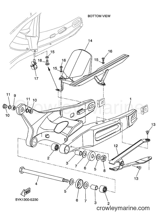 Yamaha Motors MT03 (5YK2) [020] - REAR ARM