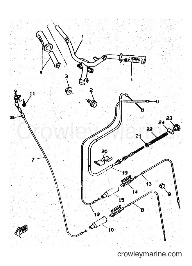 Yamaha Motors CW50RSP (4WS2) [010] - STEERING HANDLE & CABLE