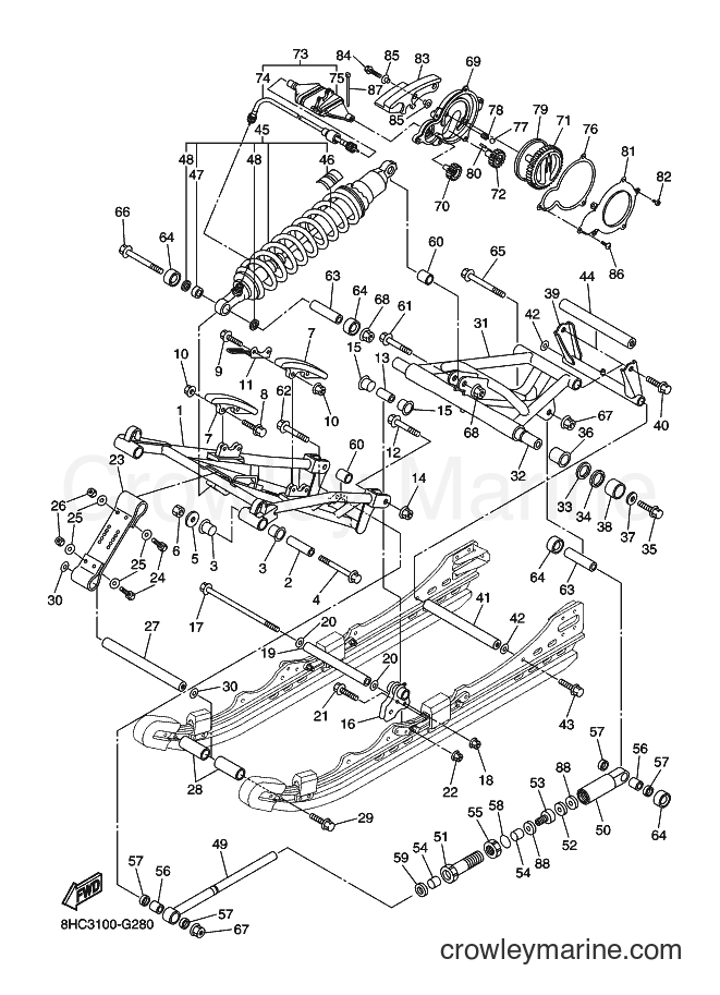 2008 Snowmobile RS10GTA - RS10GTA (8HC3) [020] - TRACK SUSPENSION 2