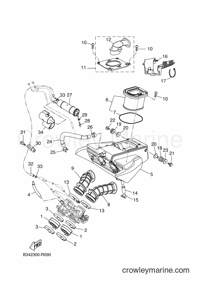 2016 Street Bike MTM690-U - MTM690-U (B345) [050] - INTAKE