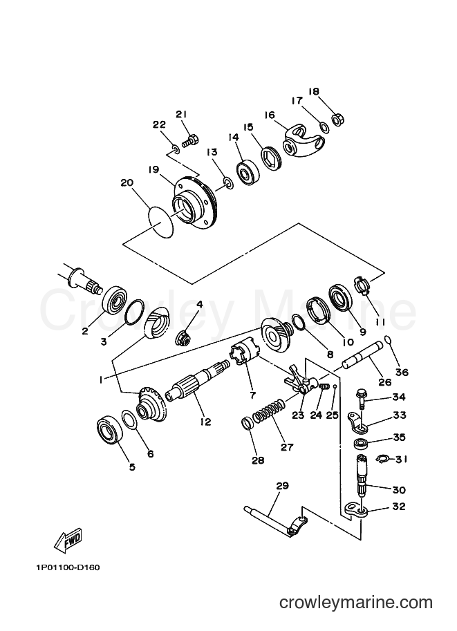 2007 ATV YFM250 - YFM250 (1P0A) [010] - MIDDLE DRIVE GEAR